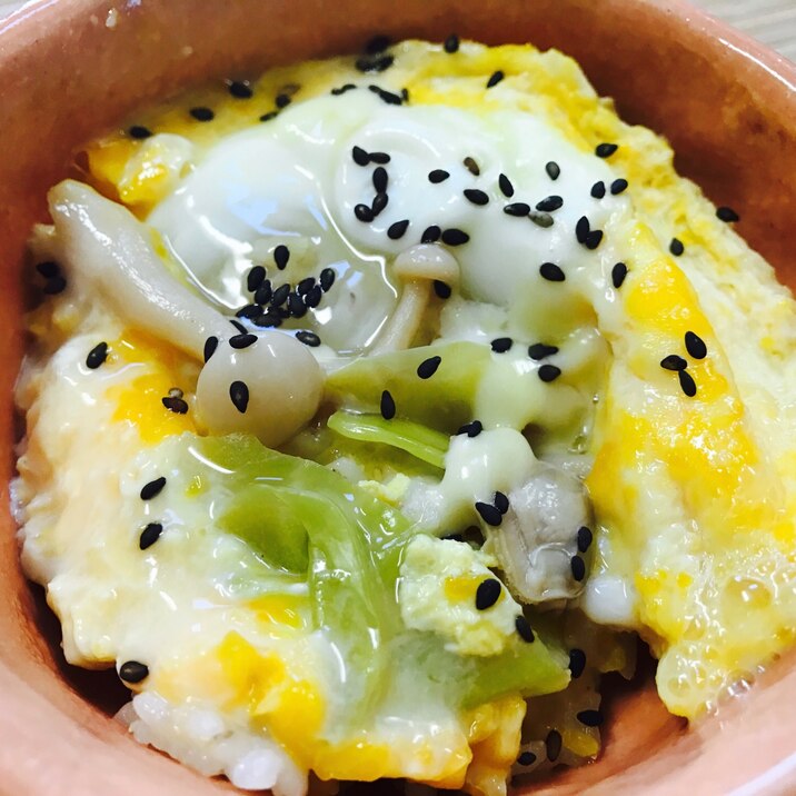 リメイク！はまぐりのお吸い物入りチーズ卵丼